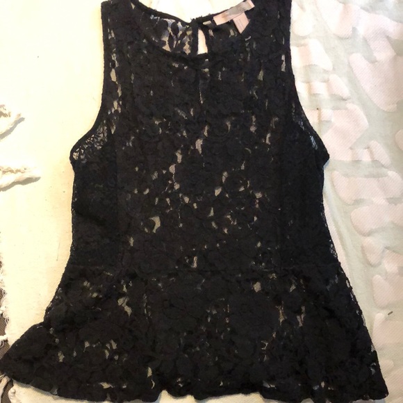 Forever 21- Black lace tank top - Picture 1 of 5